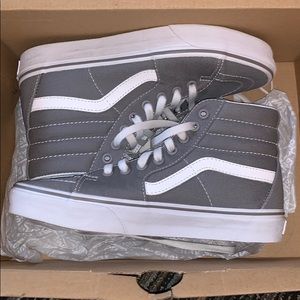 Grey high top vans